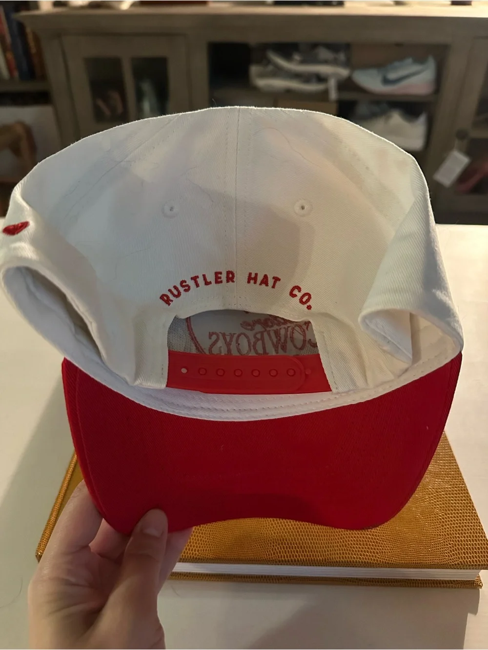 NWOT Rustler J’Adore (I Love) Cowboys Red Trucker Hat from Nashville OS